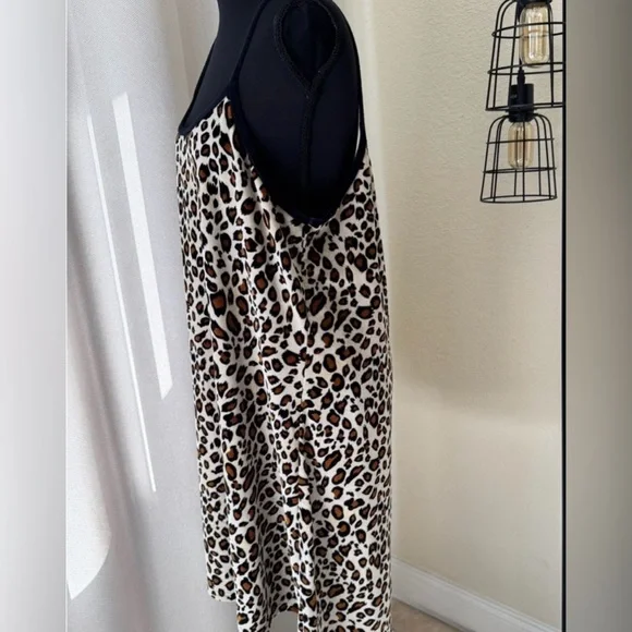 dELiA*s Leopard Velvet Mini Dress Y2K Plus Size 2X Slip Tank - Picture 4 of 7